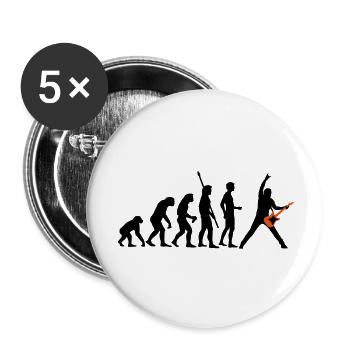 evolution_guitar_a - Lot de 5 grands badges (56 mm) - blanc - Devant
