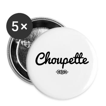 Choupette - Lot de 5 grands badges (56 mm) - blanc - Devant