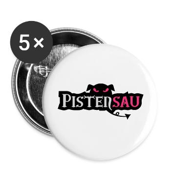 pistensau - Buttons groß 56 mm (5er Pack) - Weiß - Vorne