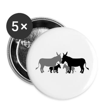 2 children baby child little boy family mom pap - Buttons large 2.2''/56 mm (5-pack) - white - Front