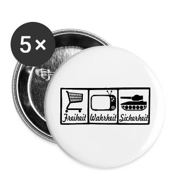 freedom true safety - Buttons large 2.2''/56 mm (5-pack) - white - Front