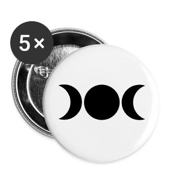 Monde - Buttons groß 56 mm (5er Pack) - Weiß - Vorne