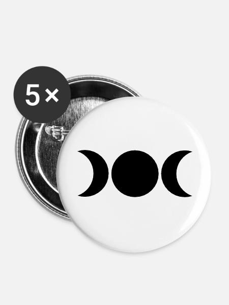 Monde - Buttons groß 56 mm (5er Pack) - Weiß