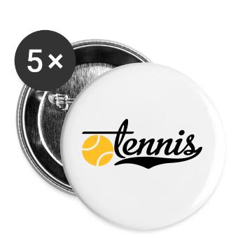 Tennis - Buttons groß 56 mm (5er Pack) - Weiß - Vorne