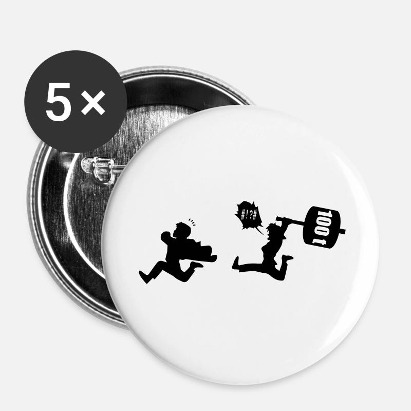 100 tonnes - Buttons large 2.2''/56 mm (5-pack) - white