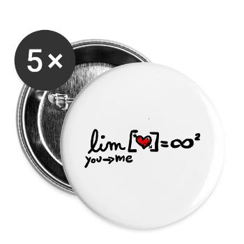 love equation - Lot de 5 grands badges (56 mm) - blanc - Devant