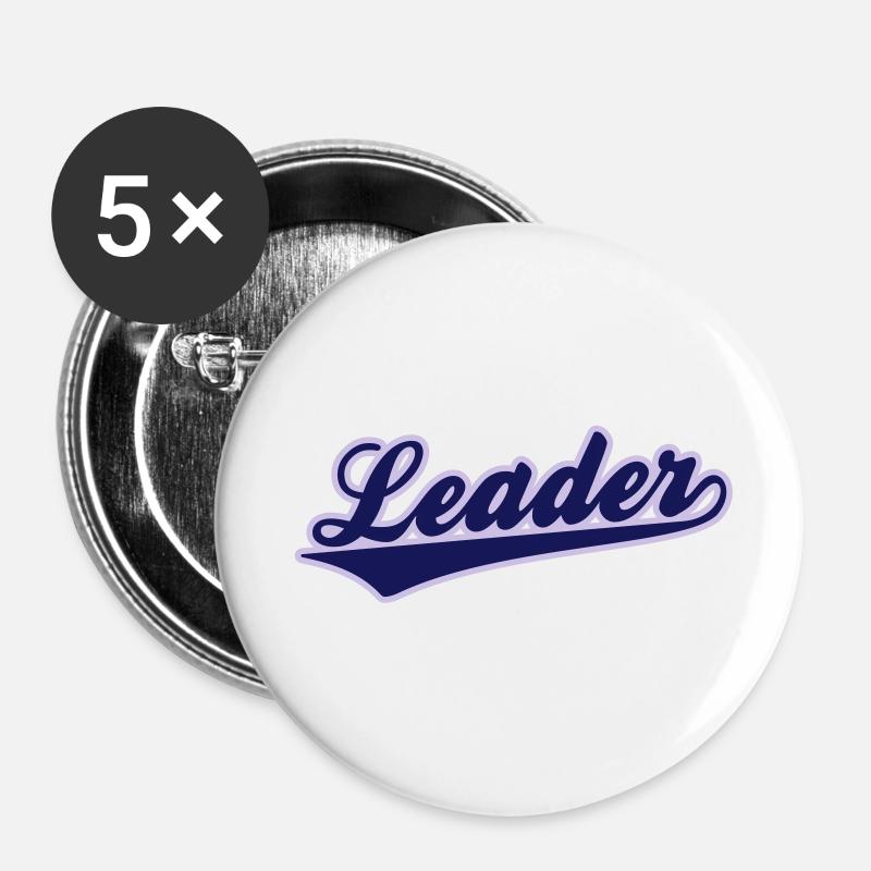 Leader - Buttons large 2.2''/56 mm (5-pack) - white
