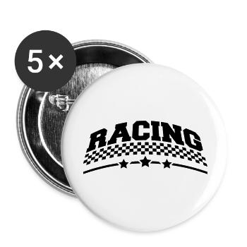 racing_design_1 - Buttons groß 56 mm (5er Pack) - Weiß - Vorne