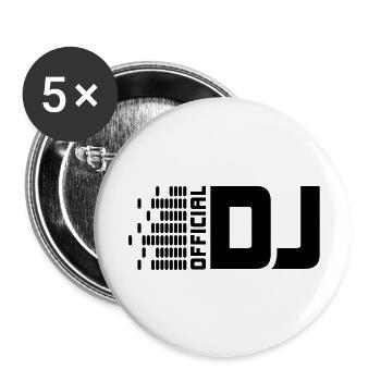 official_dj__f1 - Lot de 5 grands badges (56 mm) - blanc - Devant