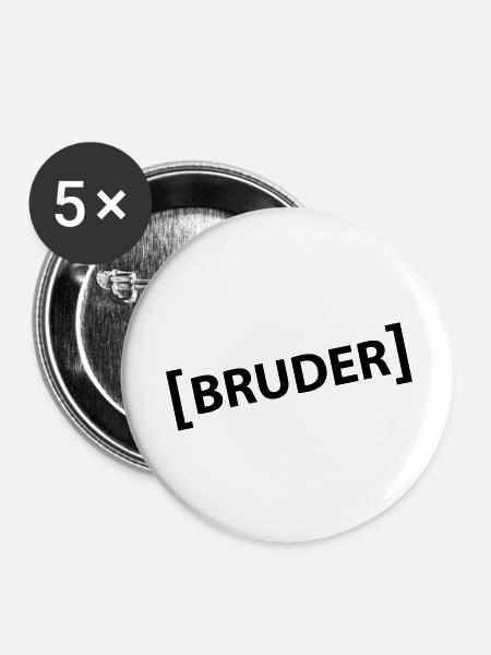 Bruder - Buttons groß 56 mm (5er Pack) - Weiß