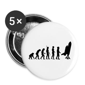 evolution_astronaut_g1 - Buttons groß 56 mm (5er Pack) - Weiß - Vorne