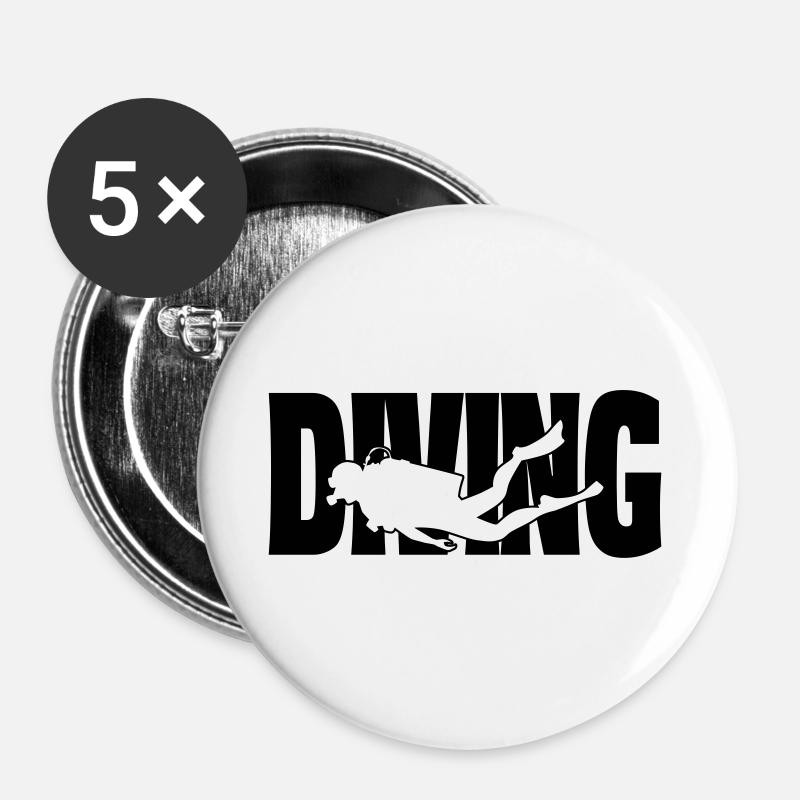diving II - Buttons large 2.2''/56 mm (5-pack) - white