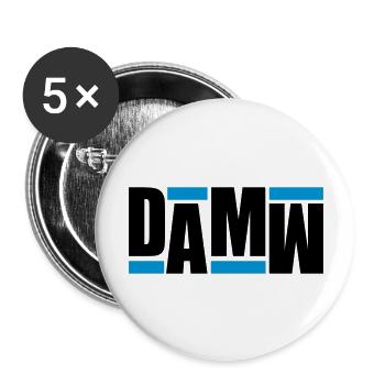 DAMW Retro - Buttons groß 56 mm (5er Pack) - Weiß - Vorne