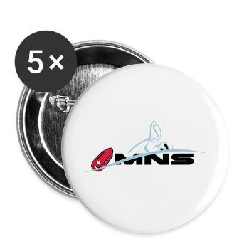 MNS maître-nageur sauveteur - Lot de 5 grands badges (56 mm) - blanc - Devant