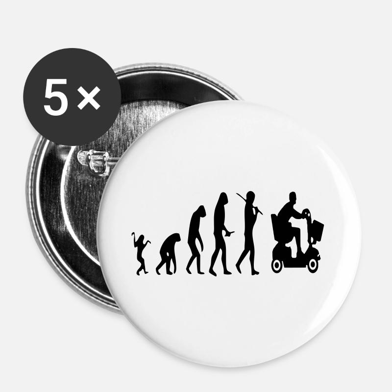 Mobility scooter evolution of disabled people # - Buttons large 2.2''/56 mm (5-pack) - white