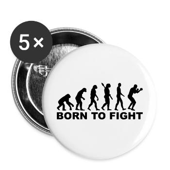 Boxing Evolution - Buttons large 2.2''/56 mm (5-pack) - white - Front