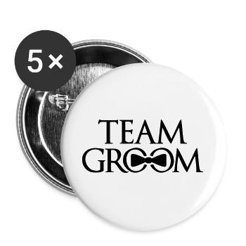équipe marié bachelor party bachelor party fei - Lot de 5 grands badges (56 mm) - blanc - Devant