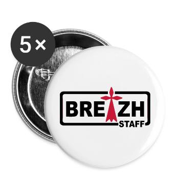 Breizh staff 2 - Buttons large 2.2''/56 mm (5-pack) - white - Front