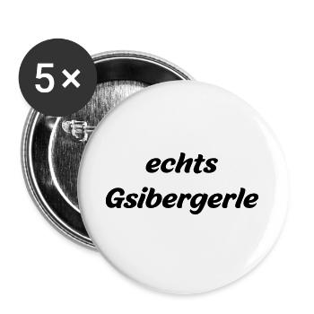 echts Gsibergerle - österreichischer Dialekt - Buttons groß 56 mm (5er Pack) - Weiß - Vorne