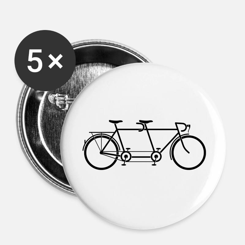 Tandem Bike - Buttons large 2.2''/56 mm (5-pack) - white