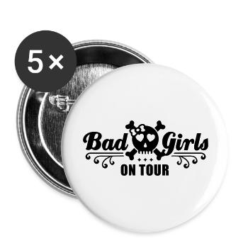 bad_girls_on_tour_1f1 - Buttons groß 56 mm (5er Pack) - Weiß - Vorne