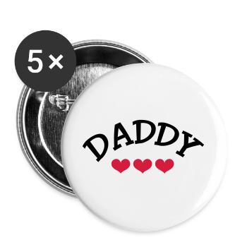 Daddy - Buttons large 2.2''/56 mm (5-pack) - white - Front