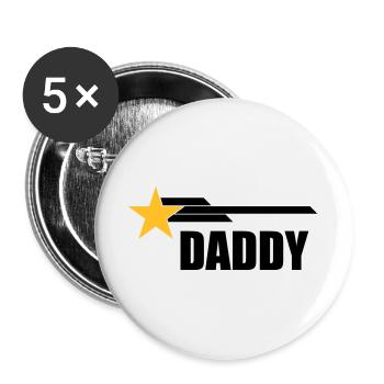 Daddy - Buttons large 2.2''/56 mm (5-pack) - white - Front
