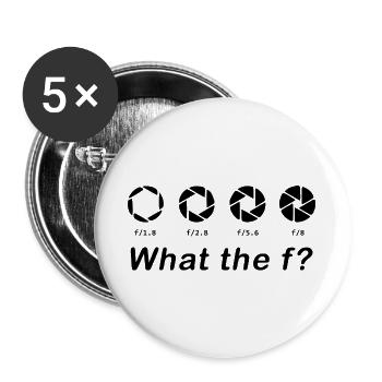 What the f - Buttons groß 56 mm (5er Pack) - Weiß - Vorne