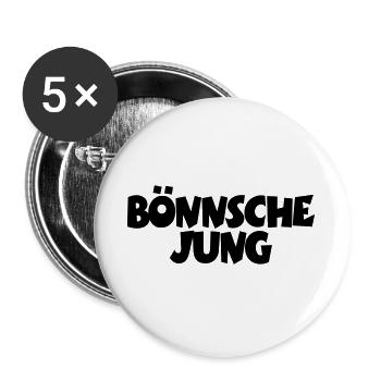 Bönnsche Jung - Unser Mann aus Bonn am Rhein - Buttons groß 56 mm (5er Pack) - Weiß - Vorne