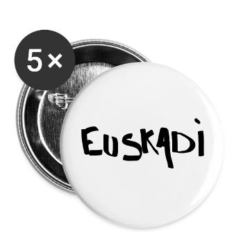 Euskadi Basque - Lot de 5 grands badges (56 mm) - blanc - Devant