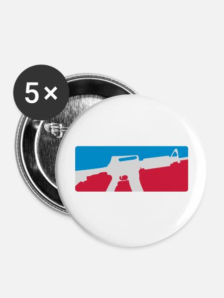M4 - Buttons groß 56 mm (5er Pack) - Weiß