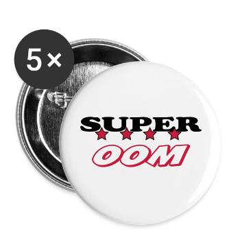 Super oom - Buttons large 2.2''/56 mm (5-pack) - white - Front