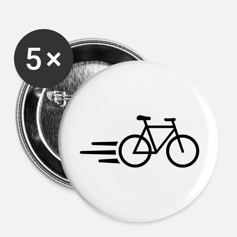Bicycle - Buttons large 2.2''/56 mm (5-pack) - white