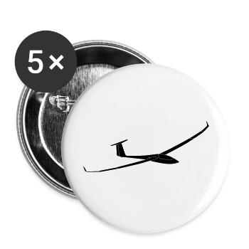 Ventus 2cm - Buttons groß 56 mm (5er Pack) - Weiß - Vorne