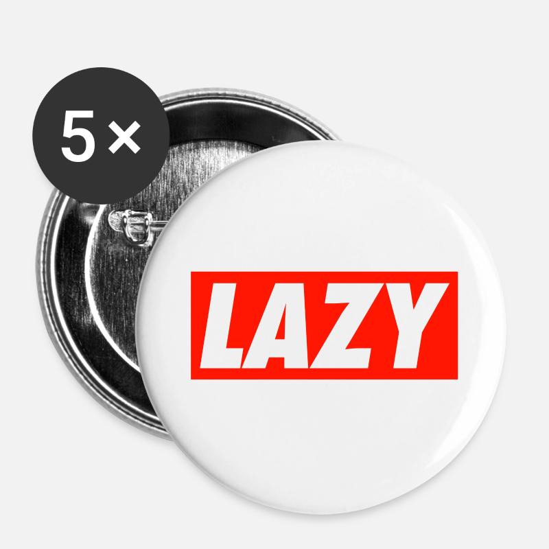 Lazy - Buttons large 2.2''/56 mm (5-pack) - white