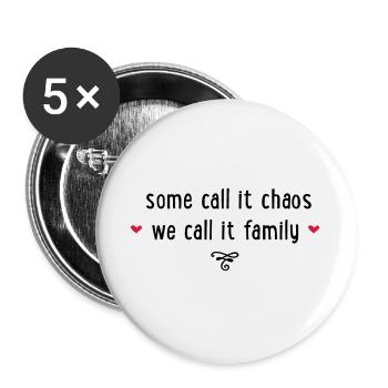 FAMILLE - Lot de 5 grands badges (56 mm) - blanc - Devant