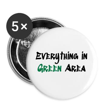 Green Area - Buttons groß 56 mm (5er Pack) - Weiß - Vorne