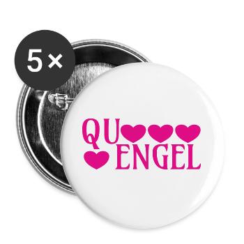 Engel, Quengel, quengeln, meckern, Liebe, Partner, - Buttons groß 56 mm (5er Pack) - Weiß - Vorne
