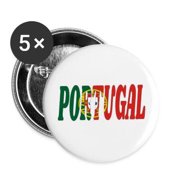 Portugal - Lot de 5 grands badges (56 mm) - blanc - Devant