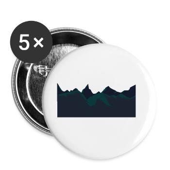 Montagnes - Lot de 5 grands badges (56 mm) - blanc - Devant