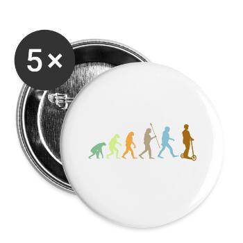 Evolution Scooter électrique scooter électrique De l’Évolution Scoot - Lot de 5 grands badges (56 mm) - blanc - Devant