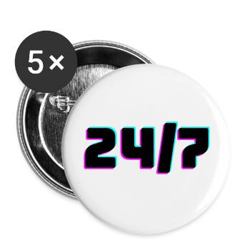 24/7 - Buttons groß 56 mm (5er Pack) - Weiß - Vorne