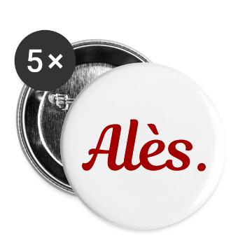 Alès - Lot de 5 grands badges (56 mm) - blanc - Devant