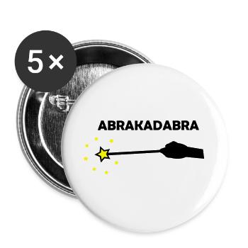 magic wand abrakadabra - Buttons large 2.2''/56 mm (5-pack) - white - Front