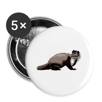 Marder - Buttons groß 56 mm (5er Pack) - Weiß - Vorne