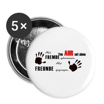 Als Fremde gekommen, als Freunde gegangen - Buttons groß 56 mm (5er Pack) - Weiß - Vorne