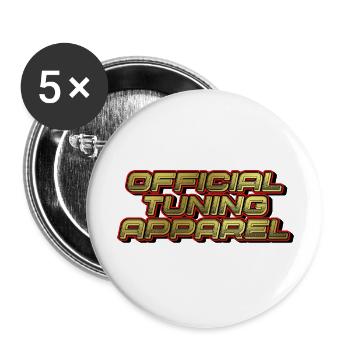 tuning apparel - Buttons groß 56 mm (5er Pack) - Weiß - Vorne