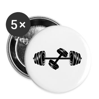 Weights dumbbell discs dumbbell 2 - Buttons large 2.2''/56 mm (5-pack) - white - Front