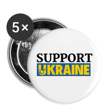 Ukraine - Buttons groß 56 mm (5er Pack) - Weiß - Vorne