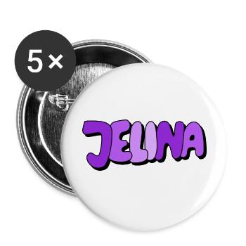 Jelina - Buttons groß 56 mm (5er Pack) - Weiß - Vorne